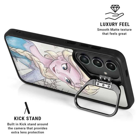 Disney Frozen Elsa Snowflakes Art Galaxy S25 Kickstand Case